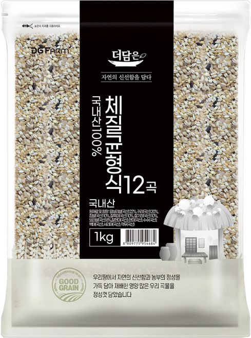 더담은 100% 국산 체질균형식 12곡, 1kg, 1개