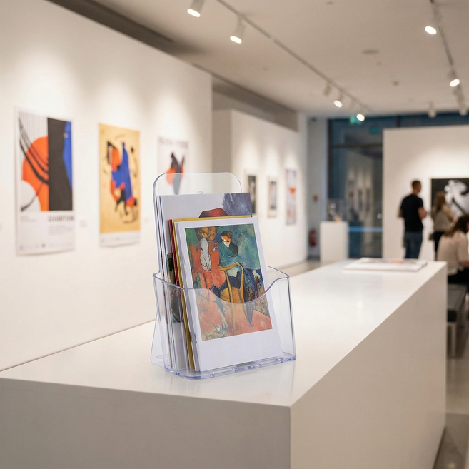 마메 아크릴 리플렛 POP 카다로그 꽂이 A5, 1개