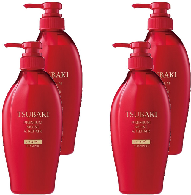 츠바키 프리미엄 모이스트 리페어 샴푸 까멜리아향, 450ml, 4개