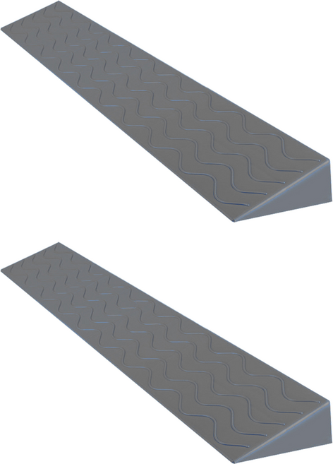 레디박스 안전 방문턱 경사판 문턱경사로 받침대, 2개, 그레이