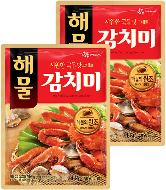 대상 해물 감치미 분말 조미료, 1kg, 2개
