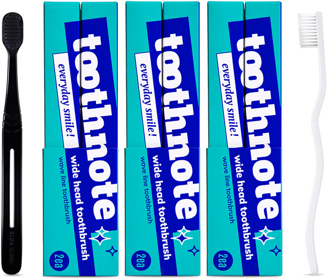 투스노트 초미세모 6열 광폭헤드 스퀴저 칫솔, 2개입, 3세트