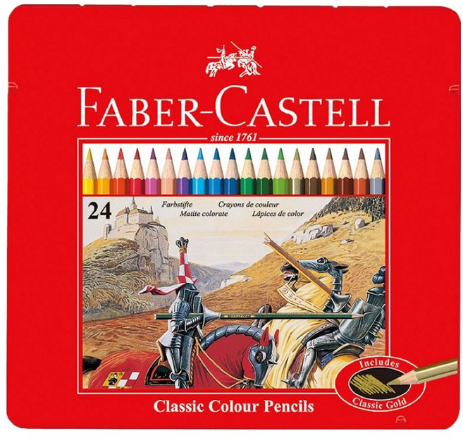 FABER-CASTELL 輝柏 #115845 經典色鉛筆, 24色, 1組