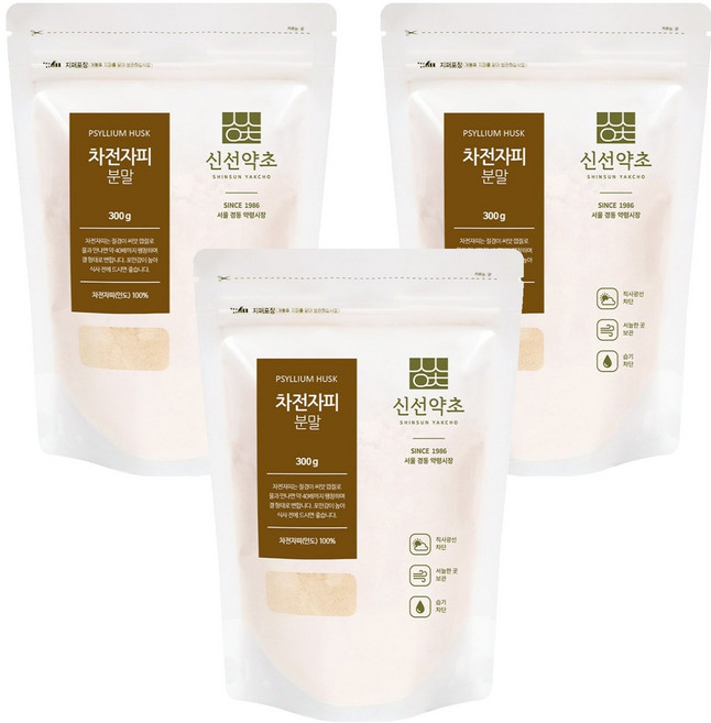 신선약초 차전자피분말, 300g, 3개