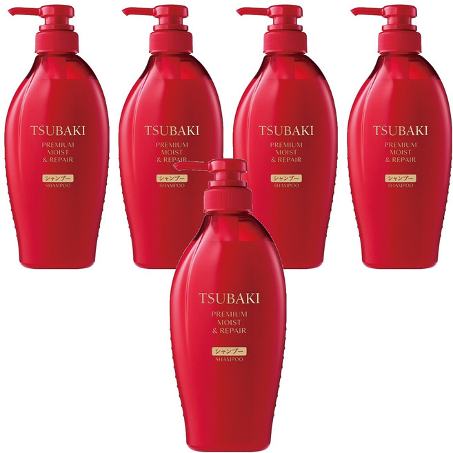 츠바키 프리미엄 모이스트 리페어 샴푸 까멜리아향, 450ml, 5개