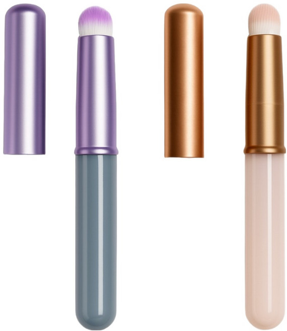 THE압구정언니 핑거팁 립스머지 립브러쉬, 2개, 퍼플, 핑크