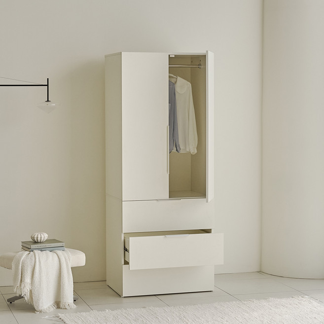 웰퍼니쳐 카린 3단 서랍장 높은 옷장, 매트 아이보리