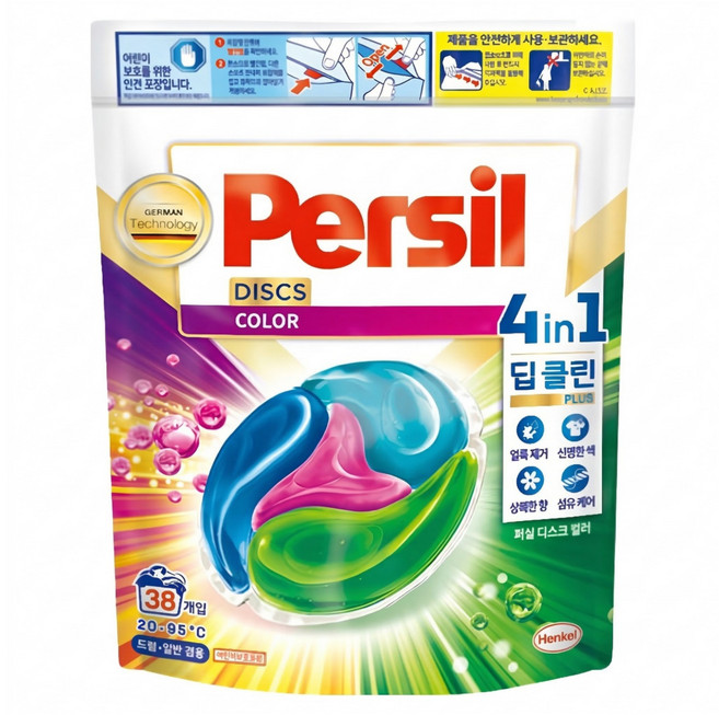Persil 寶瀅 韓國原裝進口 護色洗衣膠囊, 38顆, 1袋