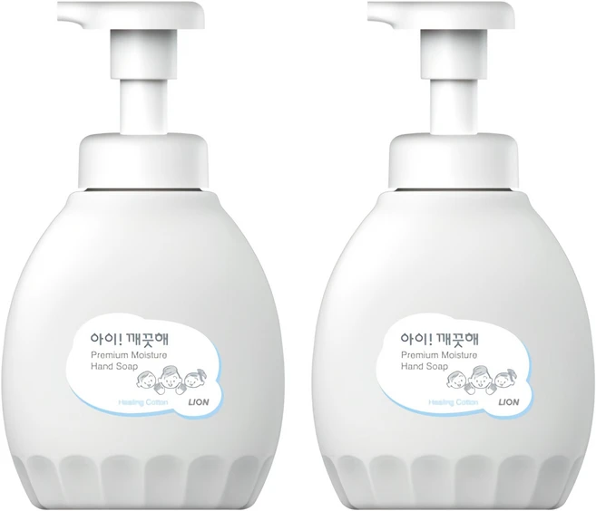 아이깨끗해 프리미엄 모이스처 핸드워시 힐링코튼, 450ml, 2개 - 쿠팡