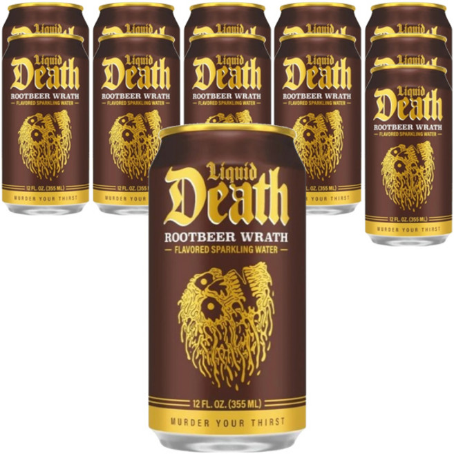 LiquidDeath 沙士風味氣泡水, 355ml, 12個