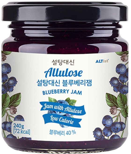 설탕대신 알룰로스 블루베리잼, 240g, 1개