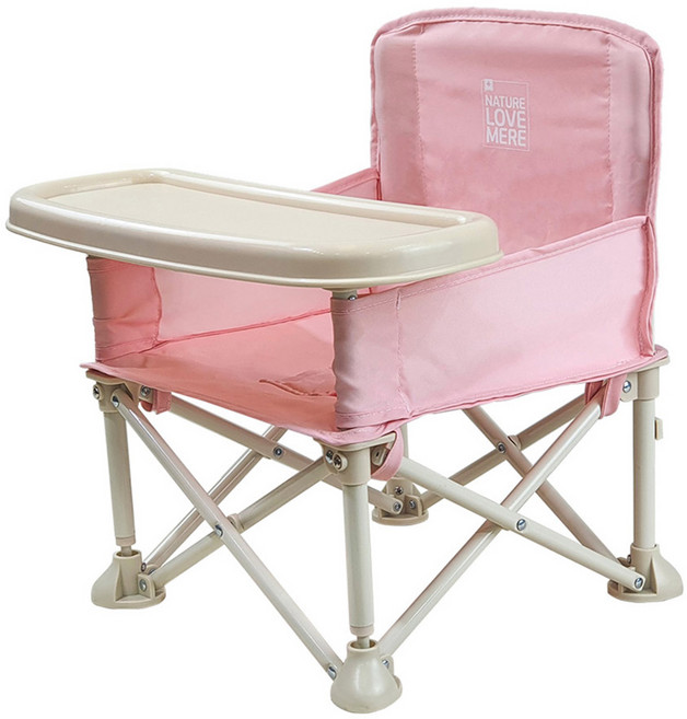 네이쳐러브메레 와이드 부스터 유아식탁의자, 파우더핑크