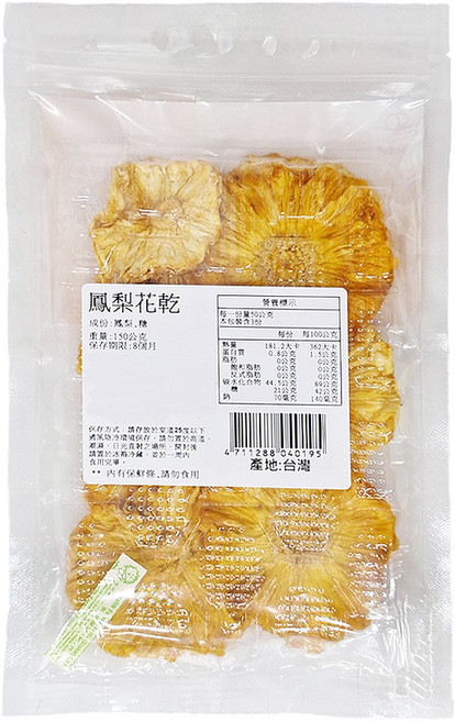 順泰 鳳梨花乾, 150g, 1包