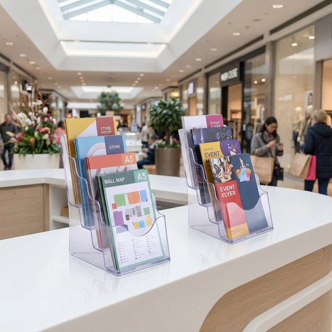 메이크잇 아크릴 리플렛 POP 카다로그꽂이 A5, 2개