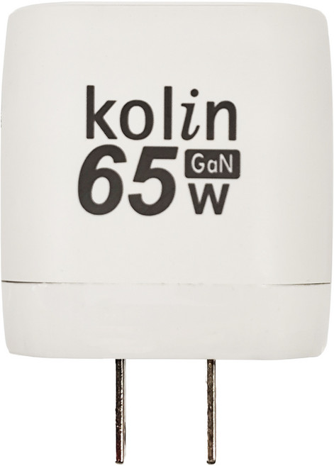 Kolin 歌林 65W氮化鎵USB+PD充電器 65 x 45 x 30mm 48g, 白色, 1個