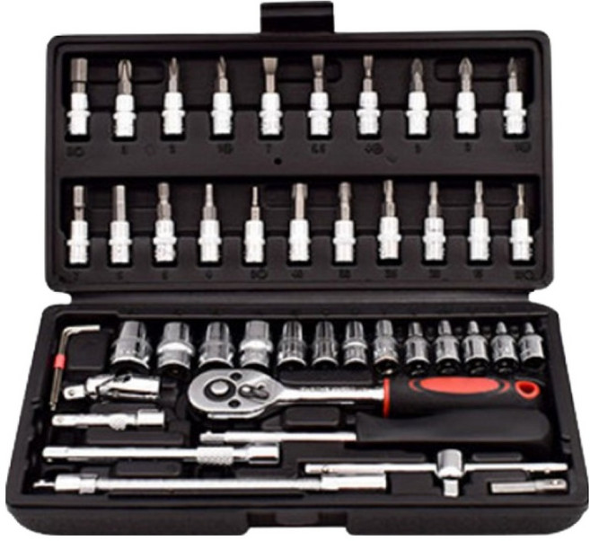 디케이켈슨 복스알 콤비네이션 스패너 소켓렌치 수공구 세트 블랙, 1세트