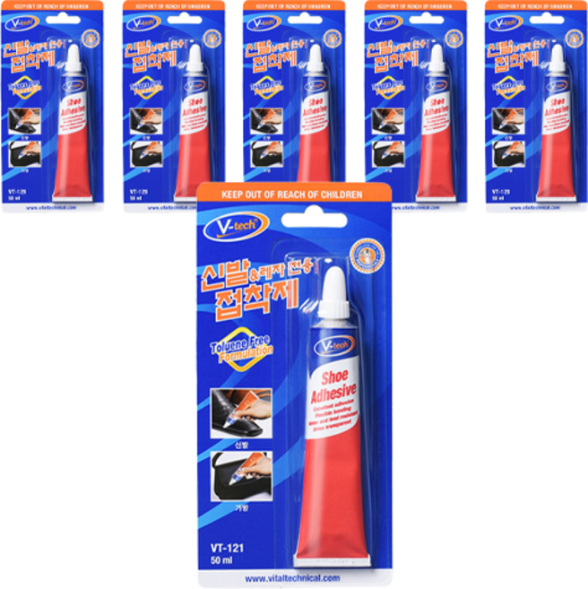 Vtech 대용량 신발 구두 밑창 접착제, 6개