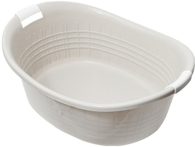 GINII 基尼 多功能加厚沐浴盆 30L 聚丙烯, 象牙白色, 1個