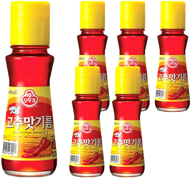 오뚜기옛날 고추맛 기름, 80ml, 6개