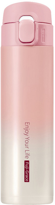 FUJI-GRACE 富士雅麗 輕時尚316彈跳保溫瓶, 漸層粉, 450ml, 1個