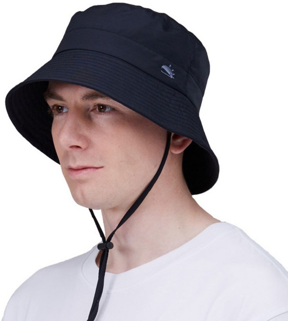 썬글레이드 UV 스포츠 레인 버킷햇, 블랙