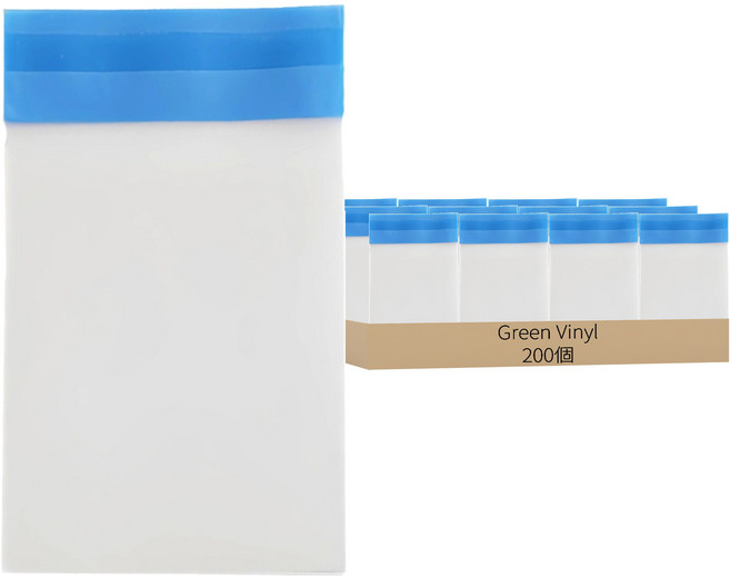 Green Vinyl 自黏式透明OPP袋, 200個裝