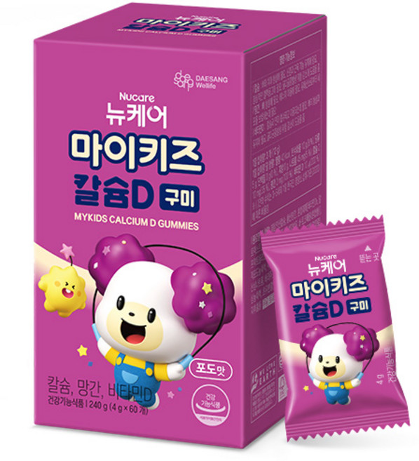 뉴케어 정품 마이키즈 칼슘D 구미, 240g, 1개