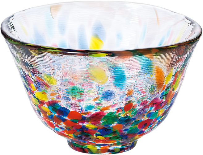 津輕 手作青森清酒杯 50ml, 透明色/紅色/黃色/藍色/綠色, 1個