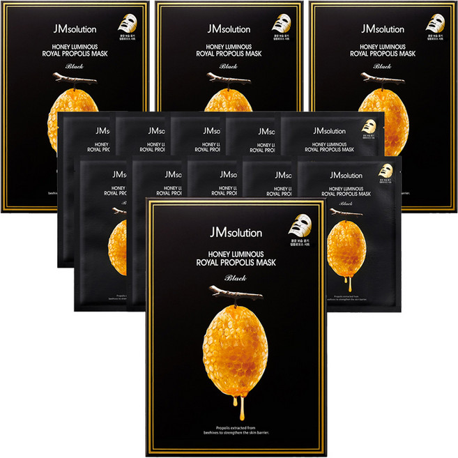 제이엠솔루션 꿀광 로얄 프로폴리스 마스크 팩, 10개입, 4개