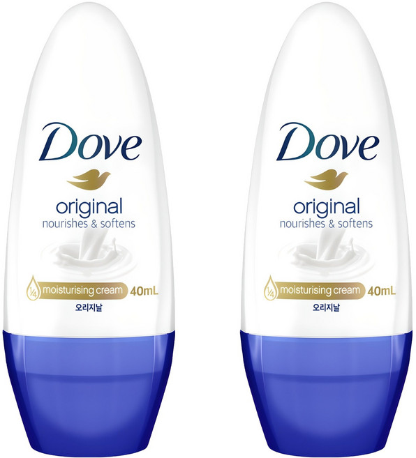 도브 오리지날 롤온 데오드란트, 40ml, 2개
