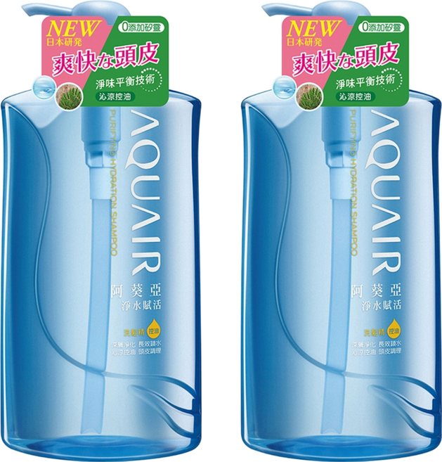 AQUAIR 阿葵亞 淨水賦活洗髮精 控油型, 1L, 2瓶