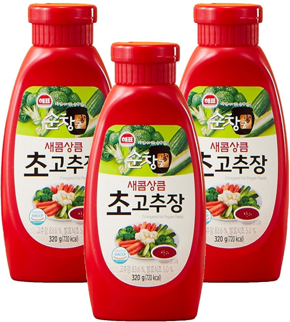Haepyo [Sajo Daerim] Haepyo Sunchanggung Chogochujang, 320g, 3瓶