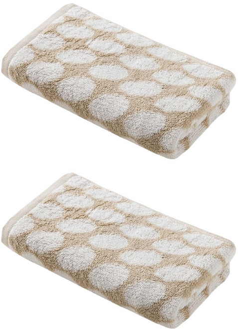 imabari towel 今治毛巾 日本內銷款 認證水玉毛巾 長毛厚實款 85 x 32cm, 米色, 2條