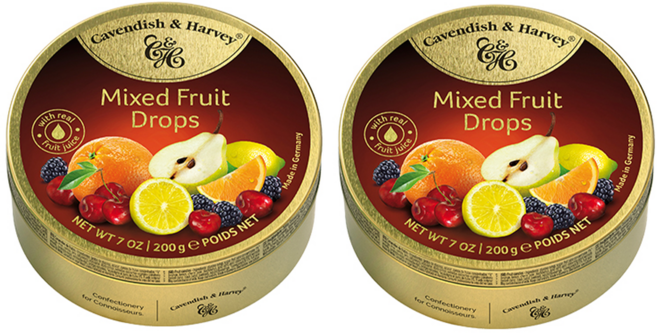 캐빈디쉬앤하비 믹스드 후르티 캔디, 200g, 2개