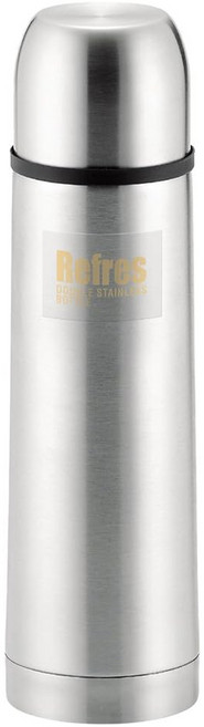 PEARL LIFE 珍珠金屬 Riffles系列 雙層不銹鋼保溫瓶, 銀色, 500ml, 1個