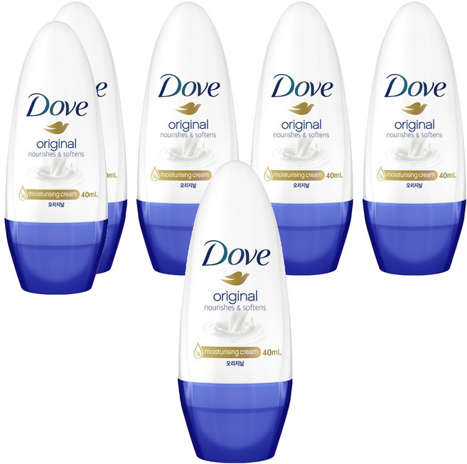 도브 오리지날 롤온 데오드란트, 40ml, 6개