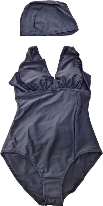 Summer love 夏之戀 大女連身三角泳衣 E1270407406, 黑色