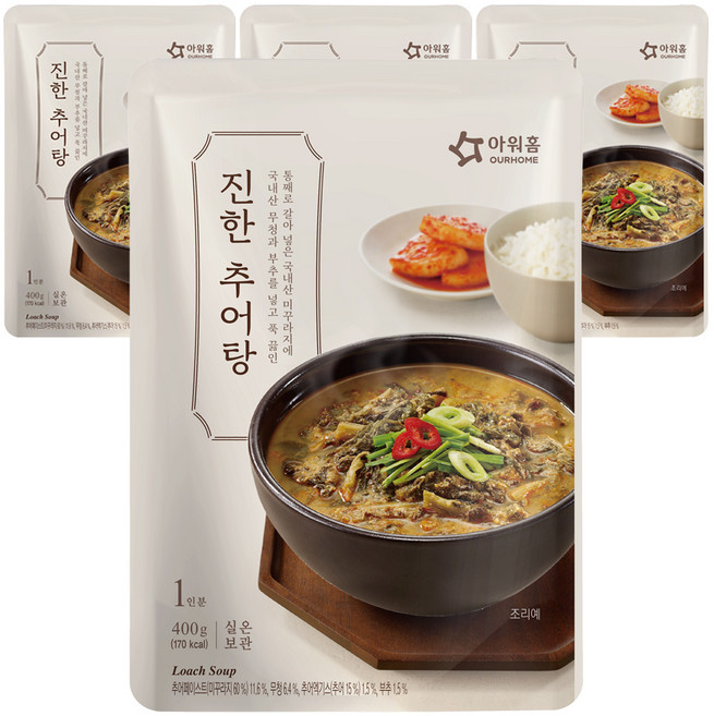 아워홈 추어탕, 400g, 4개