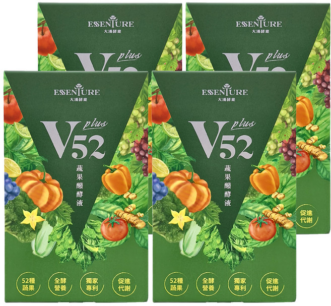 大漢酵素 V52蔬果維他植物醱酵液PLUS, 15ml, 10包, 4盒
