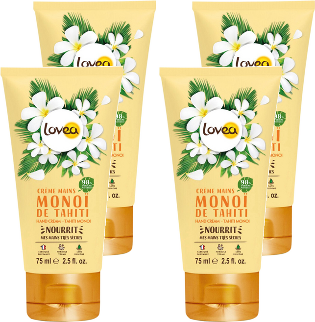 Lovea 乳油木大溪地梔子花護手霜, 75ml, 4條