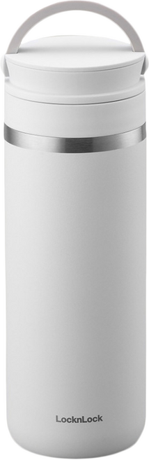 LocknLock 樂扣樂扣 都會兩用手提保溫瓶, 石灰白, 1個, 475ml