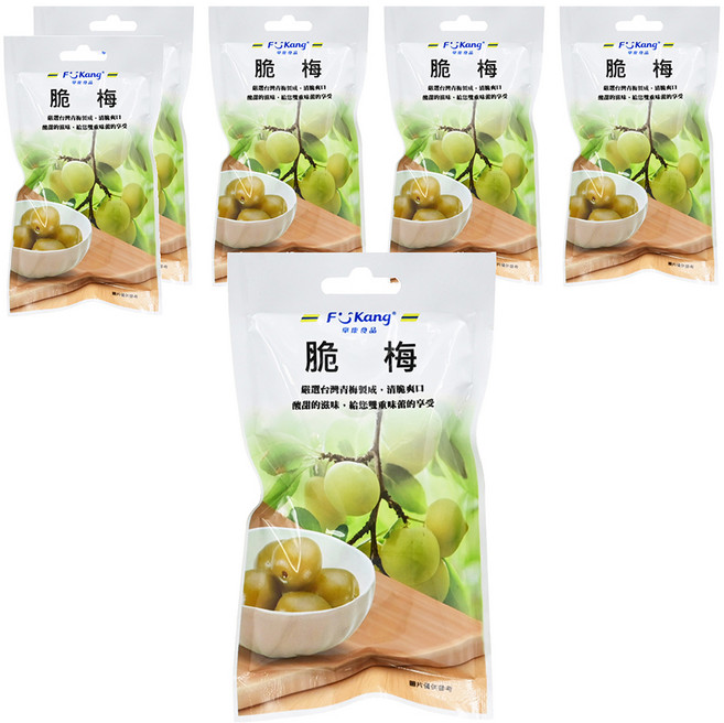 梅李果坊 梅山青脆梅 便利包, 60g, 6包