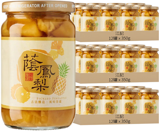 江記 蔭鳳梨, 350g, 36罐