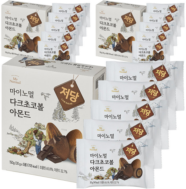 마이노멀 다크초코볼 아몬드, 150g, 3개