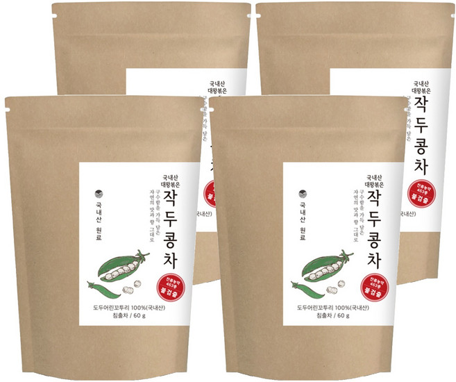 자연지애 대왕 작두콩차, 60g, 1개입, 4개