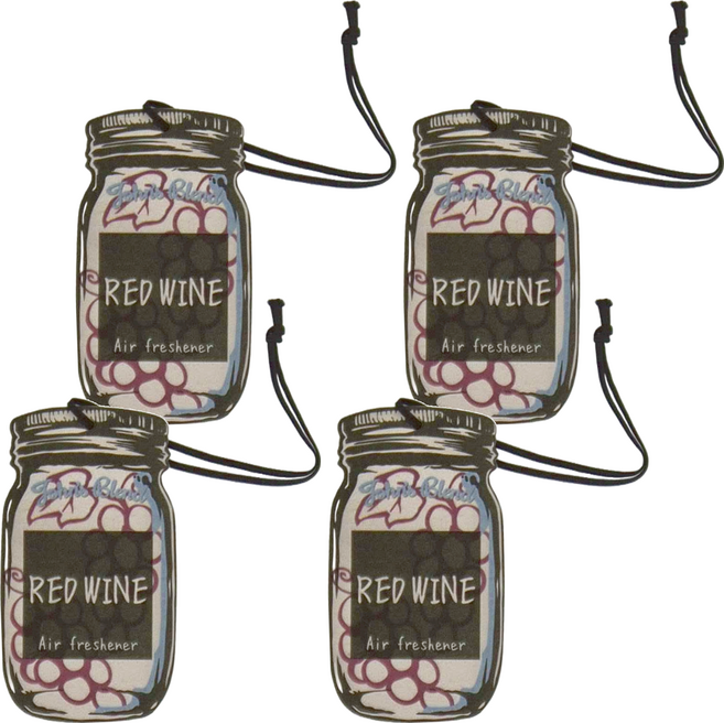 John's Blend 空氣清新香片 車用/室內香氛, 紅酒, 4片