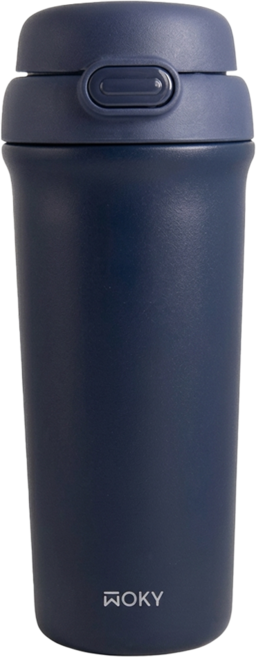 WOKY 沃廚 台灣公司貨 All-P輕芯鈦瓷雙飲保溫瓶, 湛海藍, 500ml, 1個