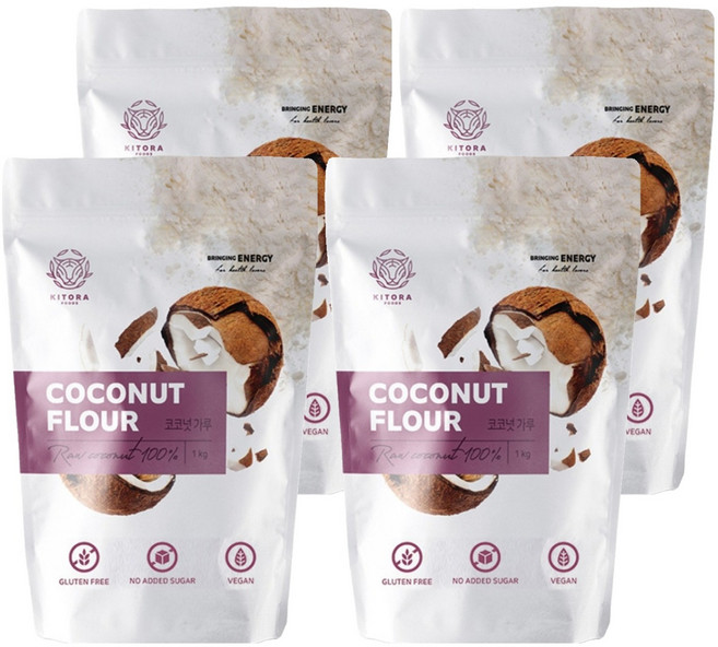키토라푸드 글루텐프리 코코넛가루, 1kg, 4개