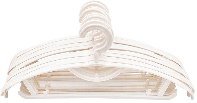 小麥購物 防滑衣架 寬肩升級款 40 x 17.5cm 10個, 白色, 1組