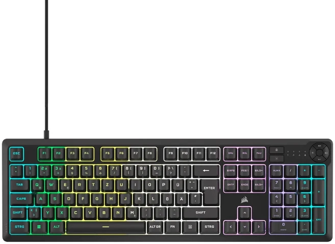 CORSAIR 海盜船 K55 CORE RGB 遊戲鍵盤 中文, 黑色, CH-9226C65-TW, 薄膜式鍵盤, 1個